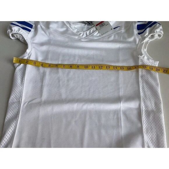 Nike Football Performance Jersey Mesh Vented White Royal CI3767-108 Men’s Sz L - Picture 6 of 13